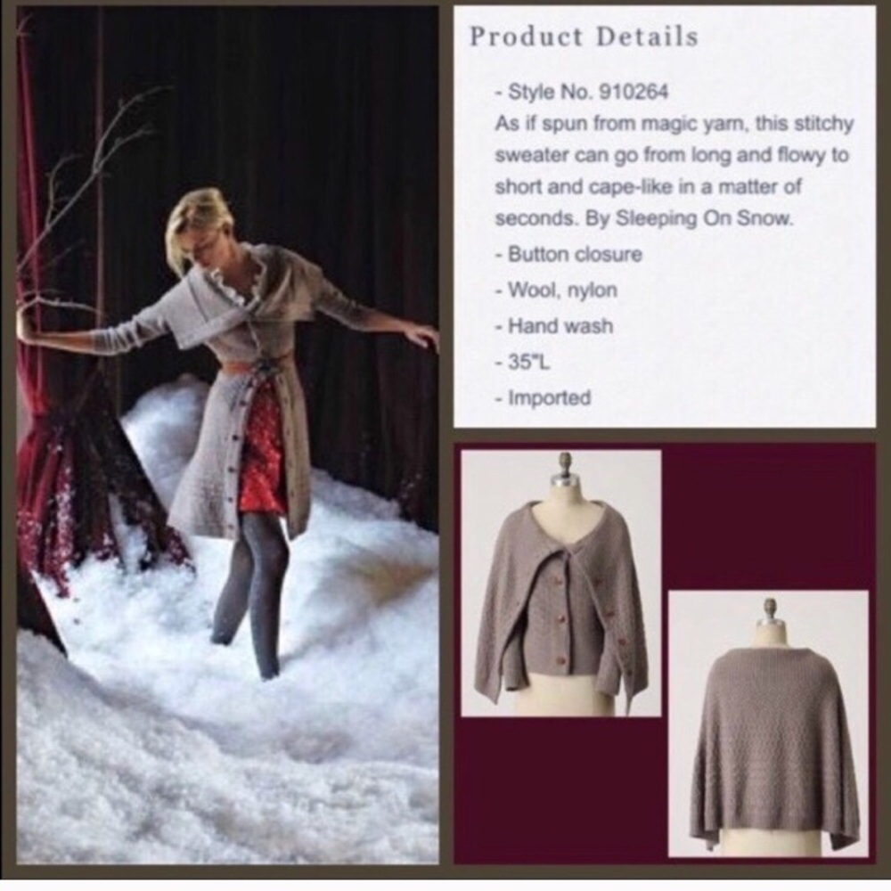 Anthropologie shape changing sweater